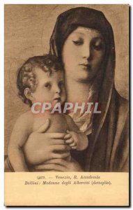 Old Postcard Venezia R Accademia degli Bellini Madonna Alberetti