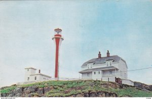 Lighthouse at Cape Forchu, Yarmouth,  Nova Scotia,  Canada,  PU-1966