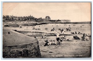 Westgate-On-Sea Kent England Postcard The Sands Sitting View 1923 Posted Antique