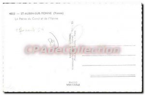 Postcard Old St Aubin sur Yonne Canal Pointe and I'Yonne