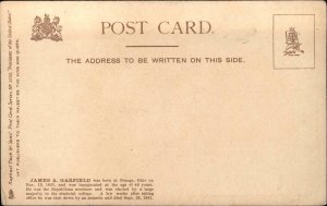 Tuck US History American President James A Garfield c1910 Vintage Postcard