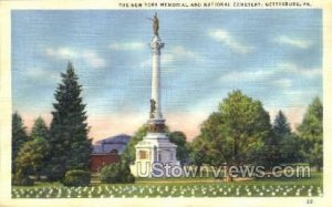 New York Memorial  - Gettysburg, Pennsylvania PA Postcard