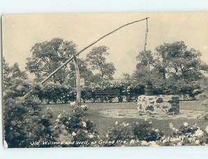 1940's rppc OLD-FASHIONED WATER WELL Grand Pre Nova Scotia NS HM4284