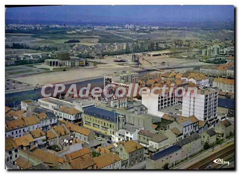 Postcard Modern Montceau les Mines S and L Aerial View General