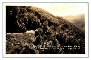 Cheat Mt. Aurord WV U.S. 50 3 Miles Long Vintage Standard View RPPC Postcard 