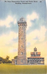 Mt. Penn Observation Tower, Tower Hotel Reading, Pennsylvania PA