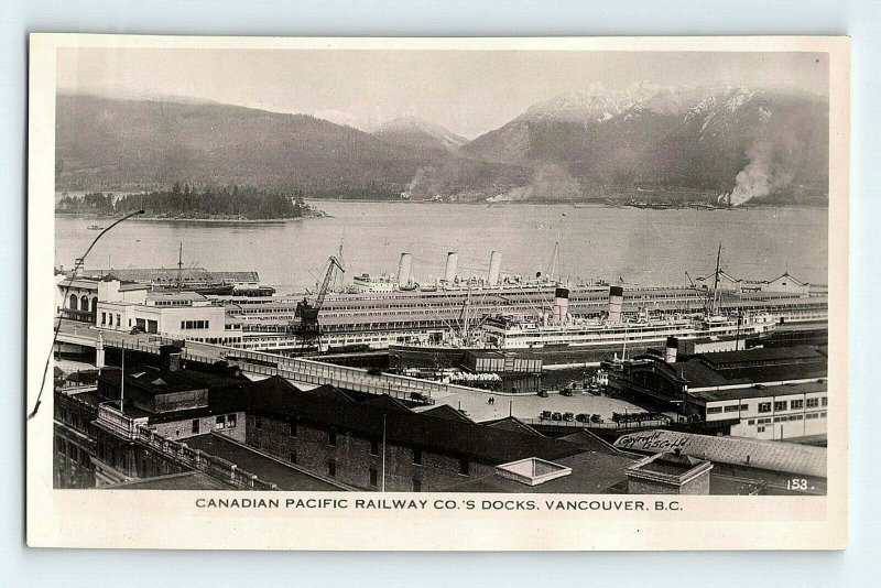 Vintage RPPC Canadian Pacific Railway Co., Vancouver, B.C. Postcard P151