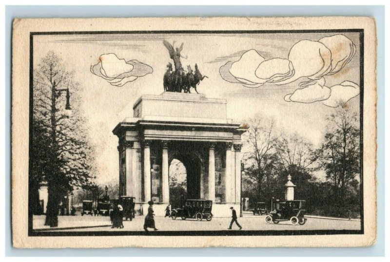 C 1910 Quadriga Peace Wellington Arch England Postcard F80 