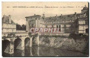 Old Postcard Saint Georges sur Loire Cbateau Serrant The Court & # 39Honneur