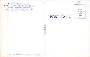SS President Polk American President Line Ship Postcard