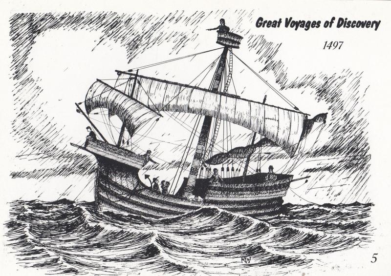 John Cabot British 1497 Voyage Ship To Iceland Newfoundland Postcard