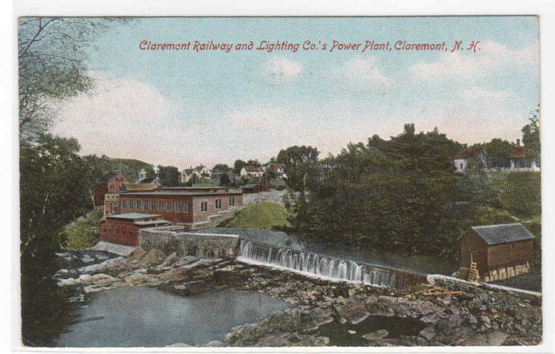 Claremont Railway & Light Co Power Plant Claremont New Hampshire 1910 postcard 