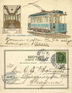 sweden, GOTHENBURG, 28 Göteborgs Spårvägar, New Electric Tram (1902) Postcard