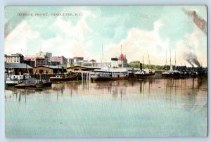 Vancouver BC Canada Postcard View Of Harbor Front c1910's Unposted Antique