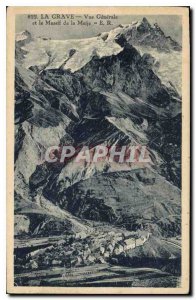 Postcard Old La Grave Vue Generale and the Massif de la Meije