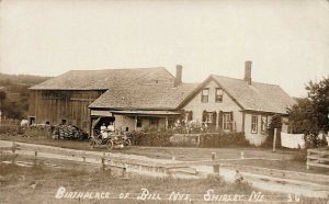 Shirley ME Birthplace of Bill Nye Note Old Car Real Photo Postcard