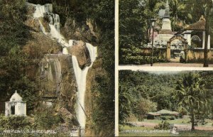 straits, Malay Malaysia, PENANG, Siamese Temple, Waterfall (1910s) Postcard