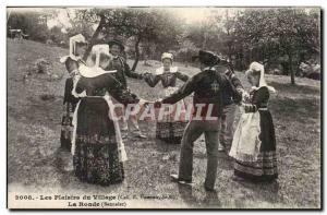 Old Postcard The pleasures of the village the round (Bannalec) (dance folklore)