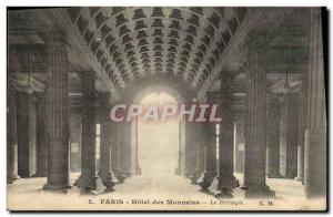 Old Postcard Paris Hotel Le Coin peristyle