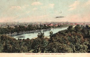 Vintage Postcard 1909 Wabash River Point Lookout Forest Near Lafayette Indiana