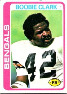 1978 Topps Football Card Boobie Clark Cincinnati Bengals sk7052