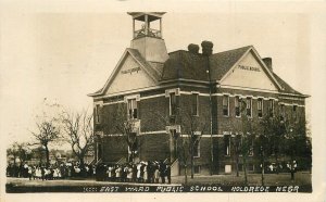 Postcard RPPC 1910 Nebraska Holdrege East Ward Public School 23-12219