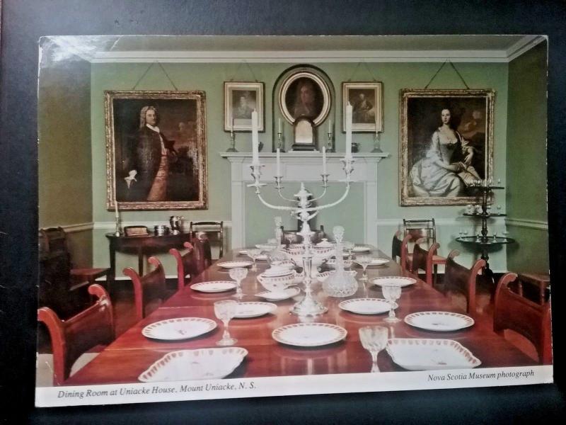 Postcard Dining Room at Uniacke House, Mount Uniacke, NS  Z4