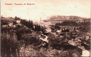 Italy Fiesole Panorama da Borgunto Vintage Postcard C158
