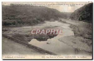 Old Postcard The edges of the Creuse Gargilesse the confluence