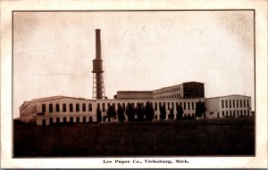 Postcard Lee Paper Company in Vicksburg, Michigan