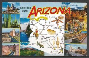 Arizona Greetings Map- [AZ- 001]