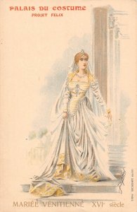 France Paris 1900 Universal Exposition Costume Venice signed Japhet postcard