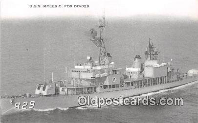 USS Myles C Fox DD829 US Atlantic Fleet Unused 