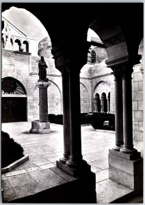 VINTAGE CONTINENTAL SIZED POSTCARD CLOISTER OF ST. JEROME BETHLEHEM REAL PHOTO