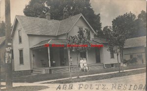 IN, Portland, Indiana, RPPC, Abe Foltz Residence, Bicycle, 1908 PM, Photo