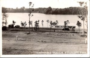 RPPC Green Lake Trailer & Tourists Park, Green OR Vintage Postcard V74