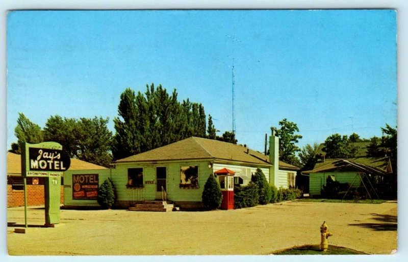 ROCK RAPIDS, Iowa IA ~ Roadside JAY'S MOTEL  1961 Lyon County  Postcard