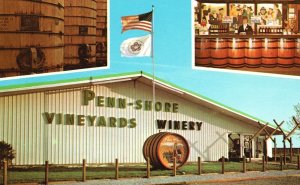 Postcard Penn-Shore Vineyard Inc. Bottled Wines Lake Rd. North East Pennsylvania