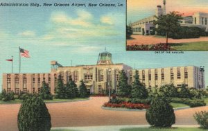 Vintage Postcard 1930s Administration Bldg. New Orleans Airport Louisiana