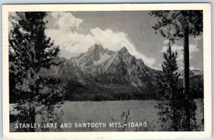 c1940s Near Nampa, ID Stanley Lake & Sawtooth Mountains Mts. Forest Service A206