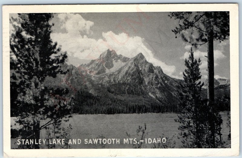 c1940s Near Nampa, ID Stanley Lake & Sawtooth Mountains Mts. Forest Service A206