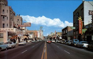 Albuquerque New Mexico NM Truck Classic Cars Street Scene Vintage Postcard