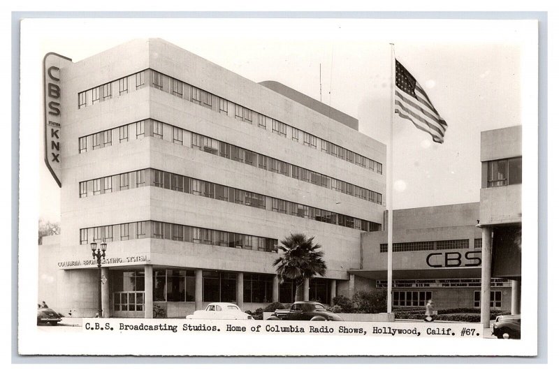 Postcard C.B.S. Broadcasting Studios  Home Of Columbia Radio Shows Hollywood CA