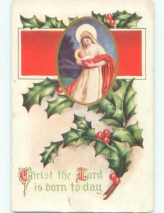 Divided-Back RELIGIOUS CHRISTMAS SCENE Nice Postcard W8472
