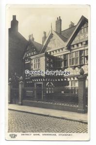 tq1715 - Cheshire -  The District Bank c1912, Underbank in Stockport - postcard