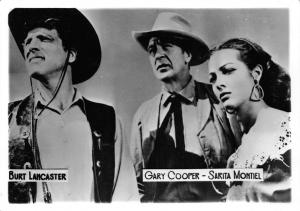 B58962 Burt Lancaster and Gary Cooper and Sarita Monrine Actors movie star