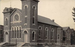 Cuba New York c1910 RPPC Real Photo Postcard Right Side Baptist Church