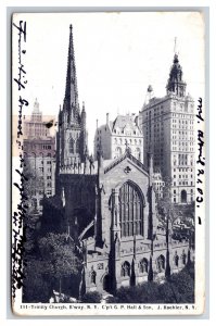 Trinity Church New York City NY NYC UDB Postcard U20