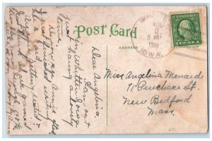 Marshalltown Iowa IA Postcard Iowa Savings Bank Building Exterior 1919 Antique