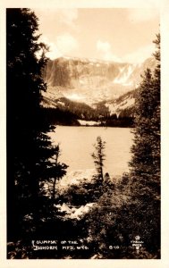 Wyoming Glimpse Of The Bighorn Mountains Real Photo